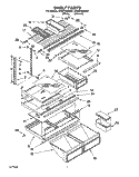 SHELF Diagram and Parts List for ET22PKXBN01  Whirlpool Refrigerator
