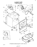 CABINET Diagram and Parts List for LG7001XMW0  Whirlpool Dryer