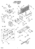 UNIT PARTS Diagram and Parts List for RT18SKXRD00  Roper Refrigerator