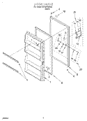 DOOR Diagram and Parts List for TVF15FRGW02  Whirlpool Freezer