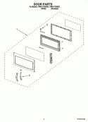 DOOR PARTS Diagram and Parts List for YMH1170XSS2  Whirlpool Microwave