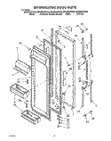 REFRIGERATOR DOOR Diagram and Parts List for ED22DWXTM03  Whirlpool Refrigerator
