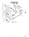 SECTION Diagram and Parts List for FGP335YW1  Roper Range