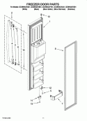 FREEZER DOOR PARTS Diagram and Parts List for GC3NHAXVA01  Whirlpool Refrigerator