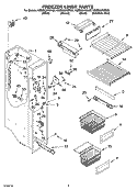 FREEZER LINER PARTS Diagram and Parts List for KSBS23INBL00  KitchenAid Refrigerator