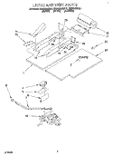 LATCH AND VENT Diagram and Parts List for KEBS208BBL1  KitchenAid Wall Oven