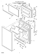 DOOR Diagram and Parts List for RT21AKXHW00  Roper Refrigerator