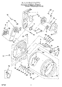 SECTION Diagram and Parts List for LER8858EZ2  Whirlpool Dryer