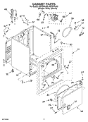 CABINET Diagram and Parts List for KGYS700JT2  KitchenAid Dryer