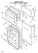 DOOR Diagram and Parts List for ET8BPKXKZ00  Whirlpool Refrigerator