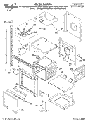 OVEN, LITERATURE Diagram and Parts List for GBD277PDS8  Whirlpool Wall Oven