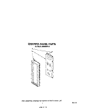 CONTROL PANEL Diagram and Parts List for MW8500XS1  Whirlpool Microwave