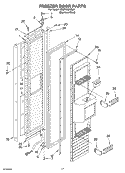 FREEZER DOOR PARTS Diagram and Parts List for KSSP36QKS02  KitchenAid Refrigerator