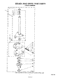 BRAKE AND DRIVE TUBE Diagram and Parts List for LA5600XSW1  Whirlpool Washer