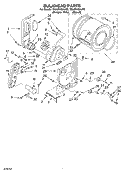 BULKHEAD PARTS Diagram and Parts List for 7MLGR4634JT3  Whirlpool Dryer
