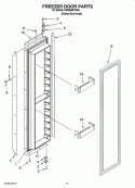 FREEZER DOOR PARTS Diagram and Parts List for KSSS36FTX02  KitchenAid Refrigerator
