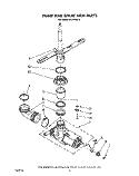 PUMP AND SPRAY ARM Diagram and Parts List for WU4400X0  Roper Dishwasher
