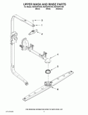 UPPER WASH AND RINSE PARTS Diagram and Parts List for WDF530PSYW0  Whirlpool Dishwasher