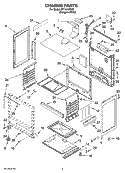 CHASSIS PARTS Diagram and Parts List for SF110AXSQ2  Whirlpool Range