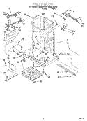 FRAME Diagram and Parts List for GX900QPGQ0  Whirlpool Trash Compactor
