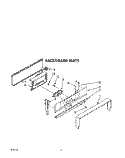 BACKGUARD Diagram and Parts List for SF330PEWW4  Whirlpool Range