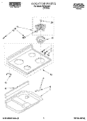 COOKTOP Diagram and Parts List for FEP350BW1  Roper Range