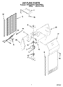 AIR FLOW PARTS Diagram and Parts List for KSRX22FSWH01  KitchenAid Refrigerator