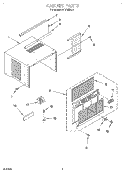 CABINET Diagram and Parts List for ACM102XH0  Whirlpool Air Conditioner
