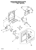 DISPENSER FRONT PARTS Diagram and Parts List for ID5GFGXRQ02  Whirlpool Refrigerator