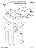 TOP AND CABINET, LIT/OPTIONAL Diagram and Parts List for CAP2772BG2  Whirlpool Washer