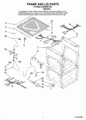 FRAME AND LID PARTS Diagram and Parts List for KUDH03DTSS0  KitchenAid Dishwasher