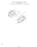 OVEN DOOR Diagram and Parts List for F4508W0  Roper Range