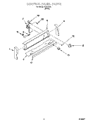CONTROL PANEL PARTS Diagram and Parts List for REE32302  Roper Range