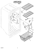 LINER PARTS Diagram and Parts List for EV181NCRCQ01  Whirlpool Freezer