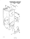 REFRIGERATOR LINER Diagram and Parts List for 3ED22DQXAW00  Whirlpool Refrigerator