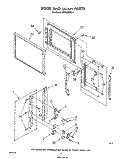 DOOR AND LATCH Diagram and Parts List for MW8600XS1  Whirlpool Microwave