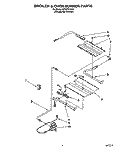 BROILER AND OVEN BURNER Diagram and Parts List for SF367PEYQ3  Whirlpool Range