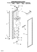 FREEZER DOOR PARTS Diagram and Parts List for KSRS25ILWH13  KitchenAid Refrigerator