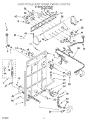 CONTROL AND REAR PANEL Diagram and Parts List for SAWS800JQ0  Whirlpool Washer