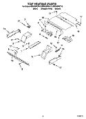 TOP VENTING PARTS, OPTIONAL PARTS Diagram and Parts List for RBD306PDB15  Whirlpool Wall Oven