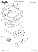 COOKTOP PARTS Diagram and Parts List for IJP87801  Inglis Range
