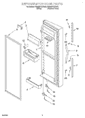 REFRIGERATOR DOOR Diagram and Parts List for 6GD25DCXHS00  Whirlpool Refrigerator
