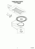 TURNTABLE PARTS Diagram and Parts List for MH1171XVS1  Whirlpool Microwave