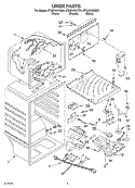 LINER Diagram and Parts List for ET8CHKXKT01  Whirlpool Refrigerator