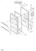 DOOR Diagram and Parts List for EV120FXGW03  Whirlpool Freezer