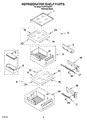 REFRIGERATOR SHELF PARTS Diagram and Parts List for KSSP36QMS01  KitchenAid Refrigerator