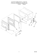 DOOR AND LATCH Diagram and Parts List for MG2070XAB0  Whirlpool Microwave