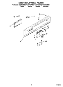 CONTROL PANEL PARTS Diagram and Parts List for KUDP02IRWH0  KitchenAid Dishwasher