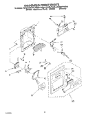 DISPENSER FRONT Diagram and Parts List for KSRB27FHBL05  KitchenAid Refrigerator