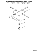 LOWER WASHARM AND STRAINER PARTS Diagram and Parts List for KUDP02FRBL4  KitchenAid Dishwasher